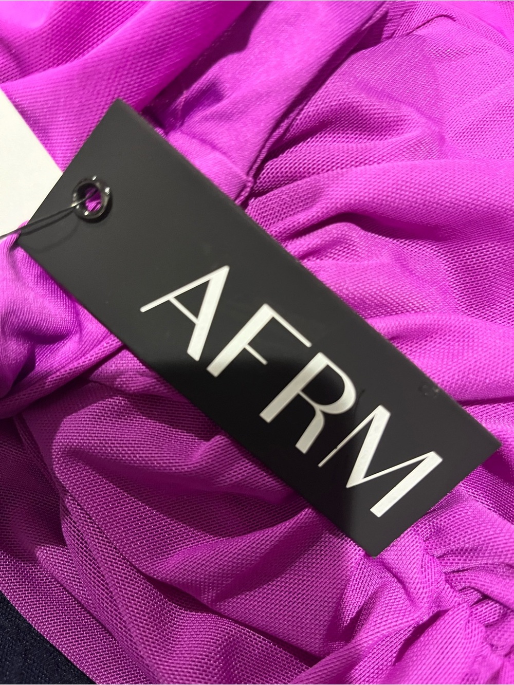 AFRM One-Shoulder Ruched Top - Violet Purple - Picture 5 of 7